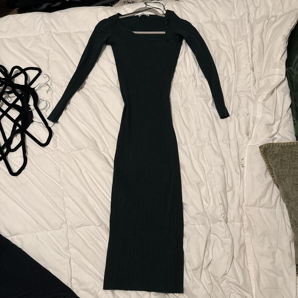 Green midi dress versatile for